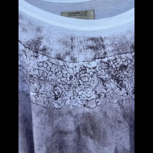 all saints oversize top size 6 - Picture 3 of 10